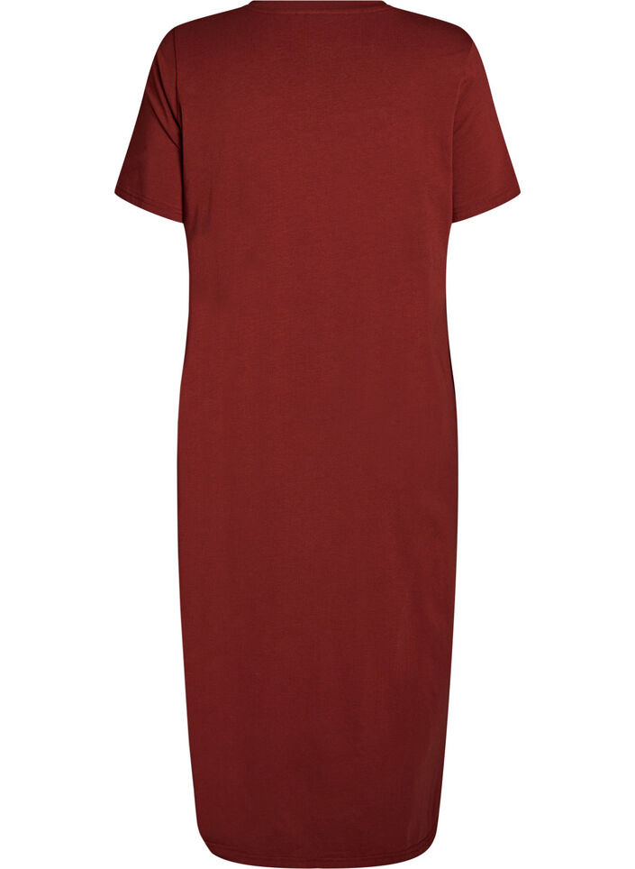 Midi T-shirt dress with a V-neck, 0426, Packshot image number 1