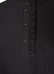 Viscose tunic with ruffles and buttons, Black, Packshot image number 2