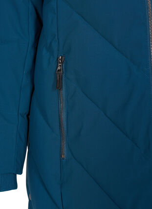 Winter jacket with removable hood and faux-fur collar, Reflecting Pond, Packshot image number 3