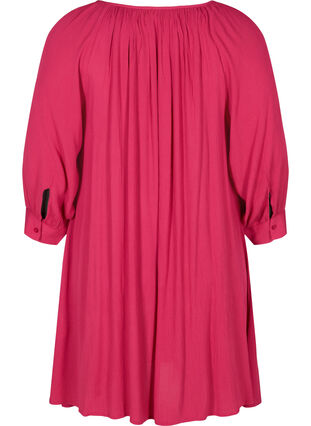 Viscose tunic with 3/4 sleeves, Pink Peacock, Packshot image number 1