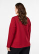 Jersey blouse with round neck, Red, Model image number 2