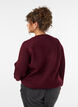 Jumper with pearl embroidery, Red, Model image number 2