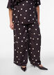 Viscose trousers with polka dots and wide legs, Brown, Model image number 3