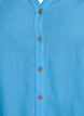 Cotton shirt blouse with V-neck, Blue, Packshot image number 2