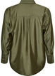 Viscose shirt with golden buttons, Green, Packshot image number 1