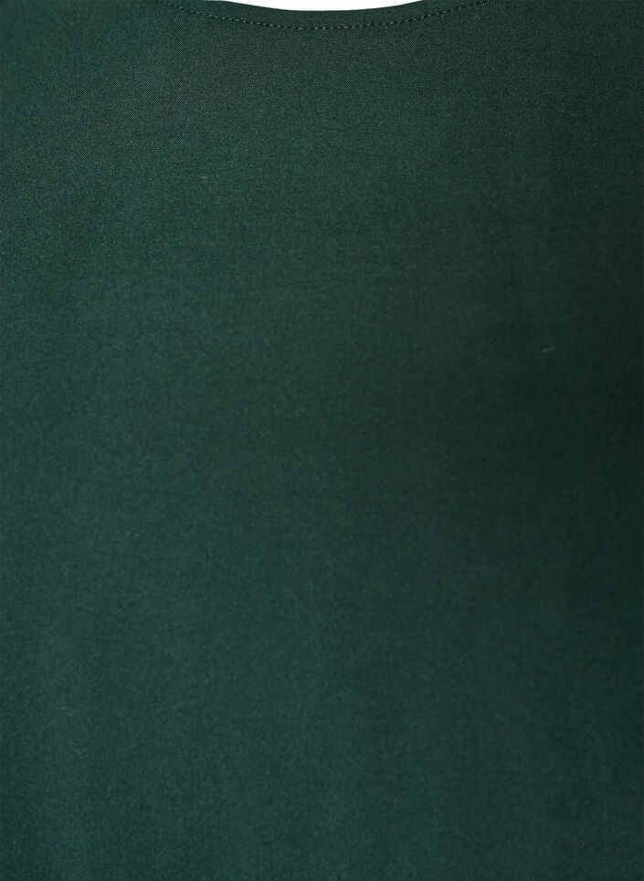 Short-sleeved woven blouse with round neck, Green, Packshot image number 2