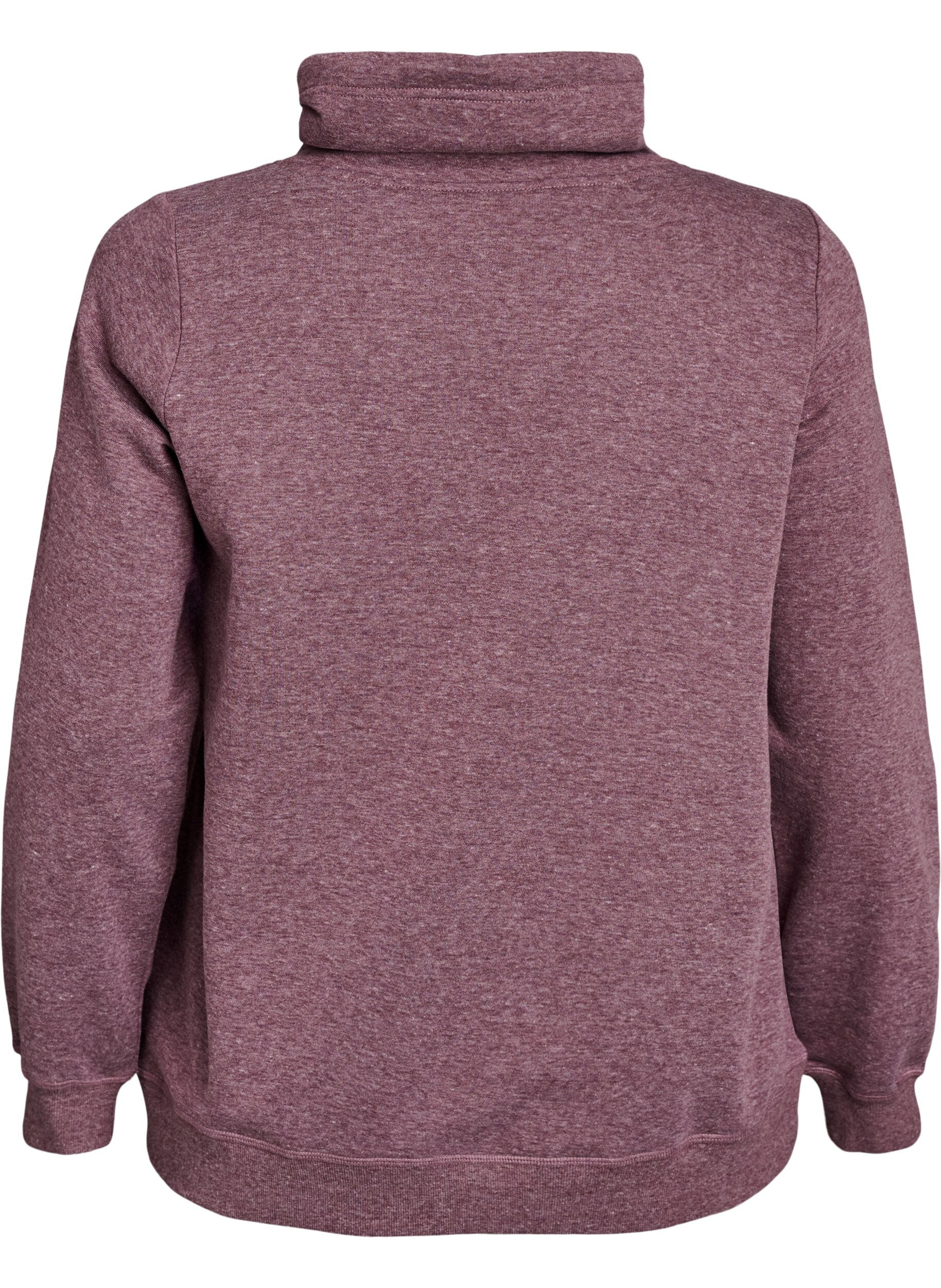 Zizzifashion Sweatshirt with high collar and pockets, Red, Packshot image number 1