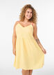 Cotton beach dress with narrow straps, Yellow, Model image number 0