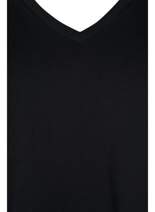 2-pack basic cotton t-shirt, Tango Red/Black, Packshot image number 3