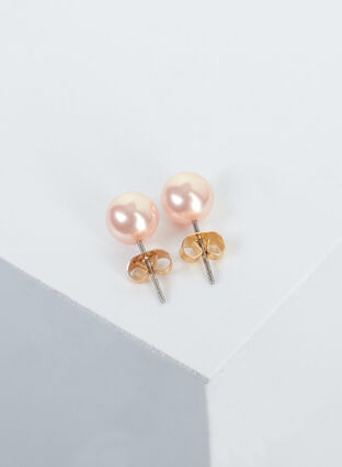 Pearl earrings, Rose, Packshot image number 3