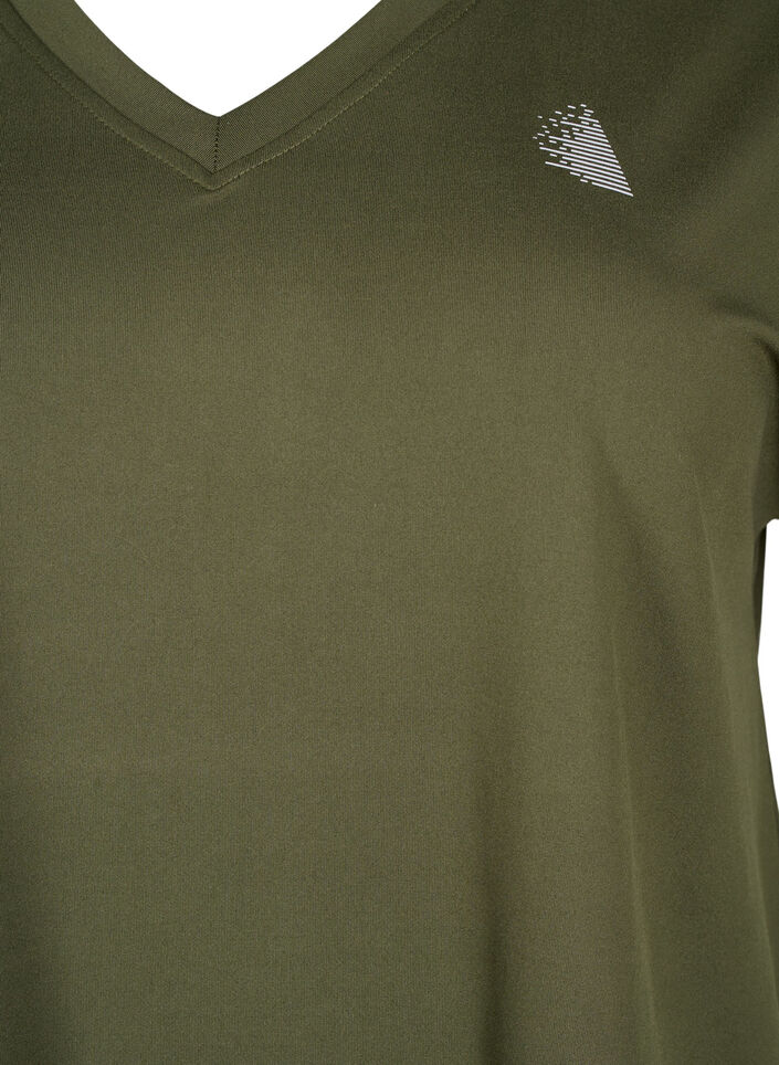 Training t-shirt with v-neck, Forest Night, Packshot image number 2