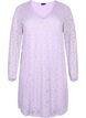 Lace dress with v neck and long sleeves, Pastel Lilac, Packshot image number 0