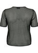 Mesh blouse with short sleeves, Black, Packshot image number 1