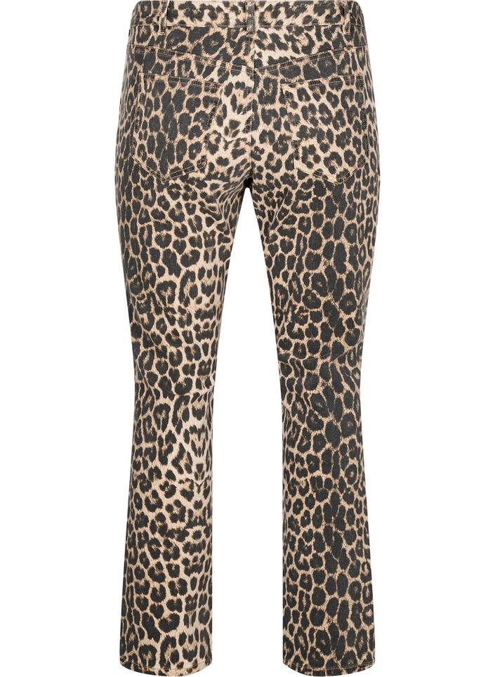 Emily jeans with leopard print, Brown, Packshot image number 1
