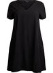 Short-sleeved cotton dress, Black, Packshot image number 0