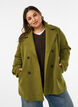 Short coat with double-breasted button closure, Green, Model image number 0