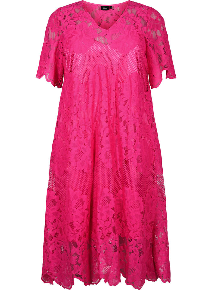 Lace dress with short sleeves, Cabaret, Packshot image number 0