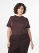 Basic cotton T-shirt with round neck, Brown, Model image number 0