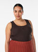 Fitted top with motif, Brown, Model image number 0