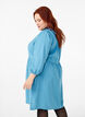 Knee-length dress with embroidery and 3/4 sleeves, Blue Heaven, Model image number 1