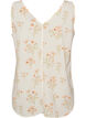 Printed top with v-neck, White, Packshot image number 1