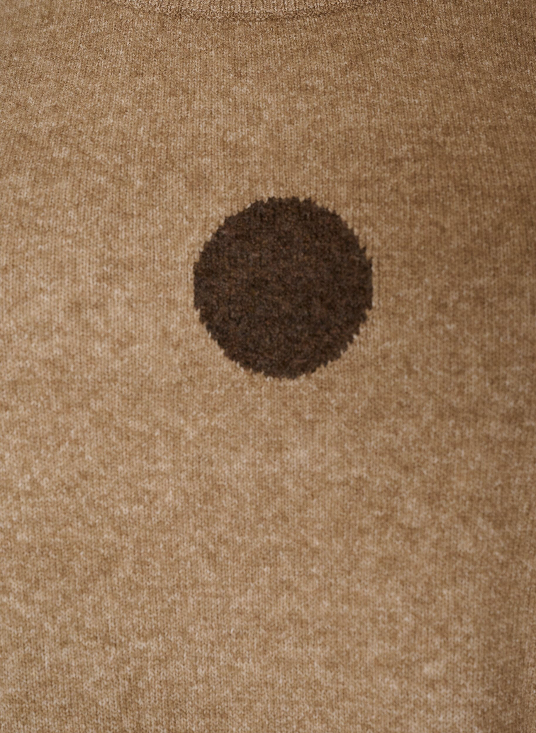 ZizzifashionKnitted blouse with a dotted pattern, Brown, Packshot image number 2