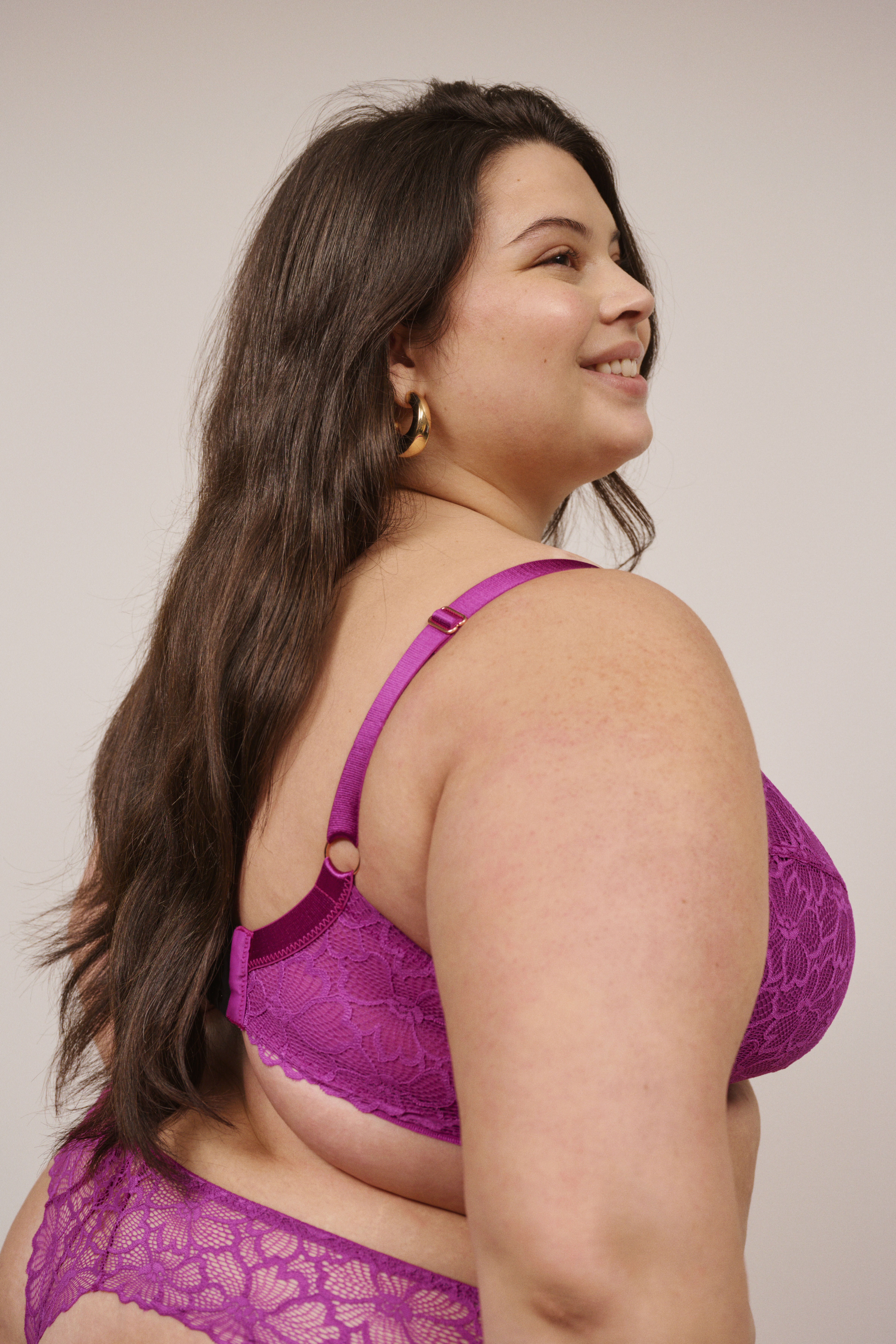ZizzifashionFeminine floral in fuchsia, , Model