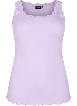 Top with lace trim, Lilac Breeze, Packshot image number 0
