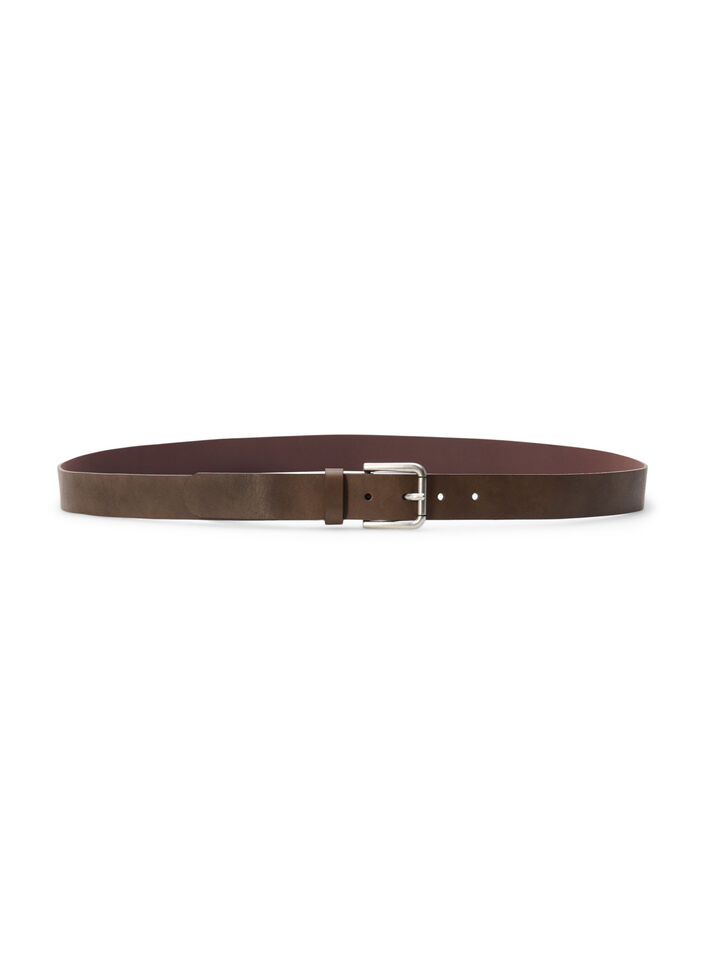 Brown belt in synthetic leather, Bracken, Packshot image number 1
