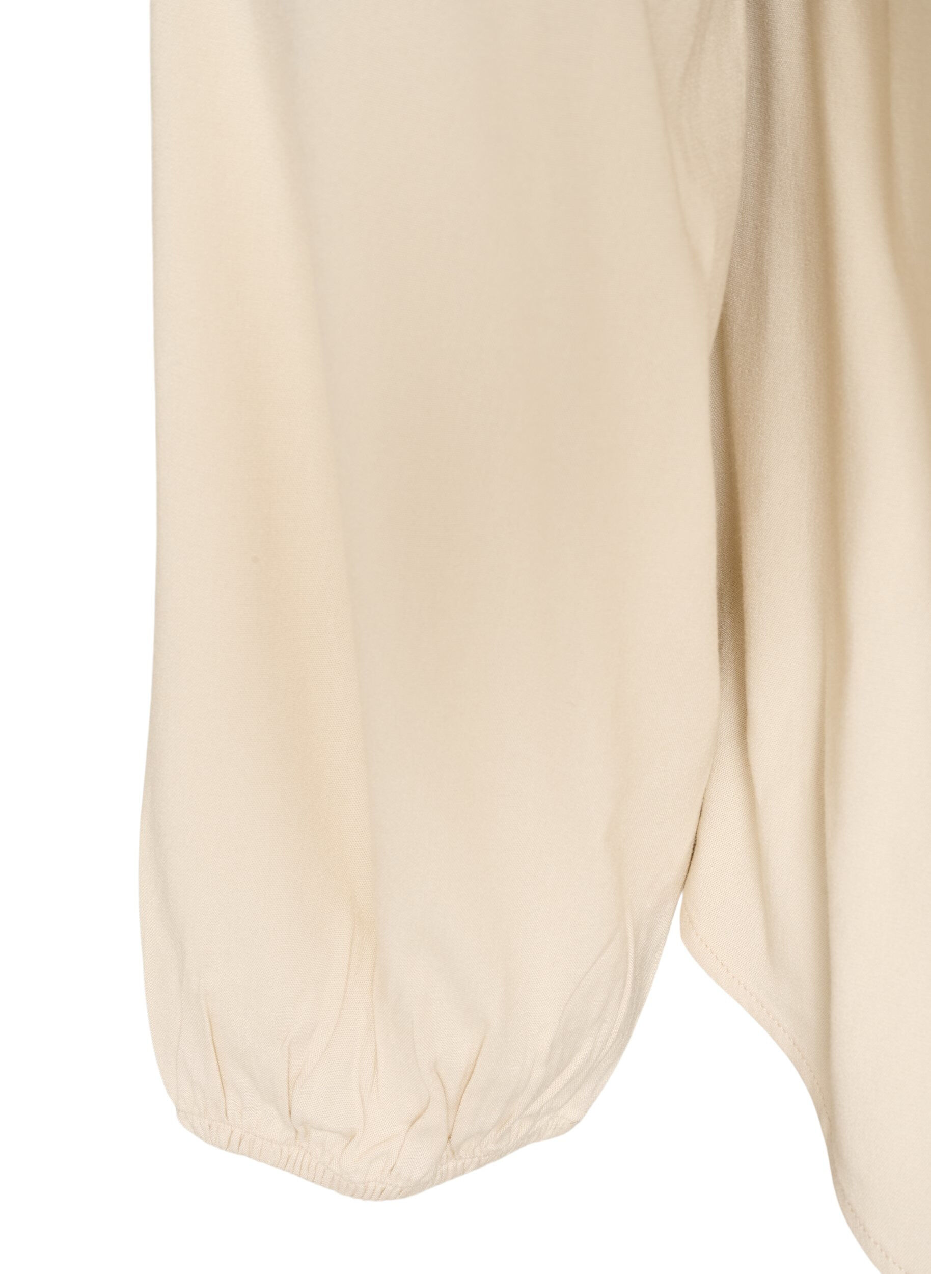 ZizzifashionViscose blouse with V-neck and rounded hem, Beige, Packshot image number 3