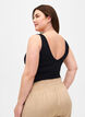 Seamless top in modal, Black, Model image number 1