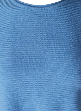Knitted blouse with round neckline, Ultramarine, Packshot image number 2