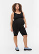 Cotton tight-fitting maternity shorts, Black, Model image number 1