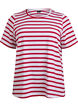 Striped T-shirt in organic cotton, Red, Packshot image number 0