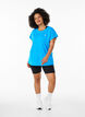 Solid-coloured training T-shirt, Blue, Model image number 1
