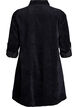 Velvet dress with zipper and 3/4 sleeves, Black, Packshot image number 1