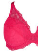 Padded lace bra with underwire, Pink, Packshot image number 2