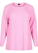 Knitted blouse with round neck, Begonia Pink Mel., Packshot image number 0