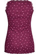 Top with print and lace edge, Dark Bordeaux, Packshot image number 1