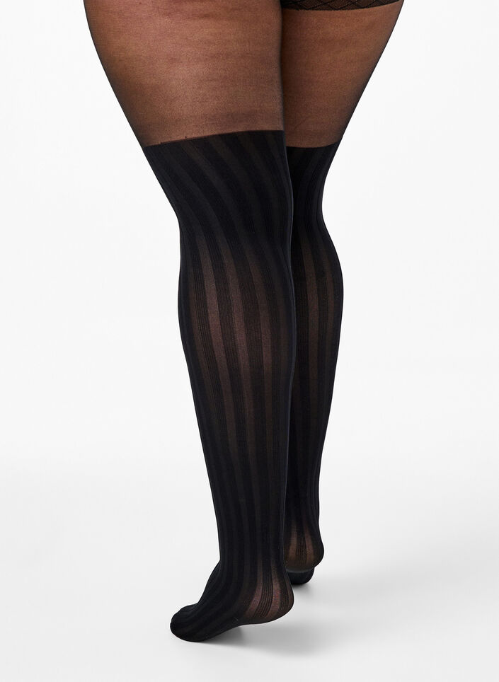 Overknee-look tights in 50 denier, Black, Packshot image number 1