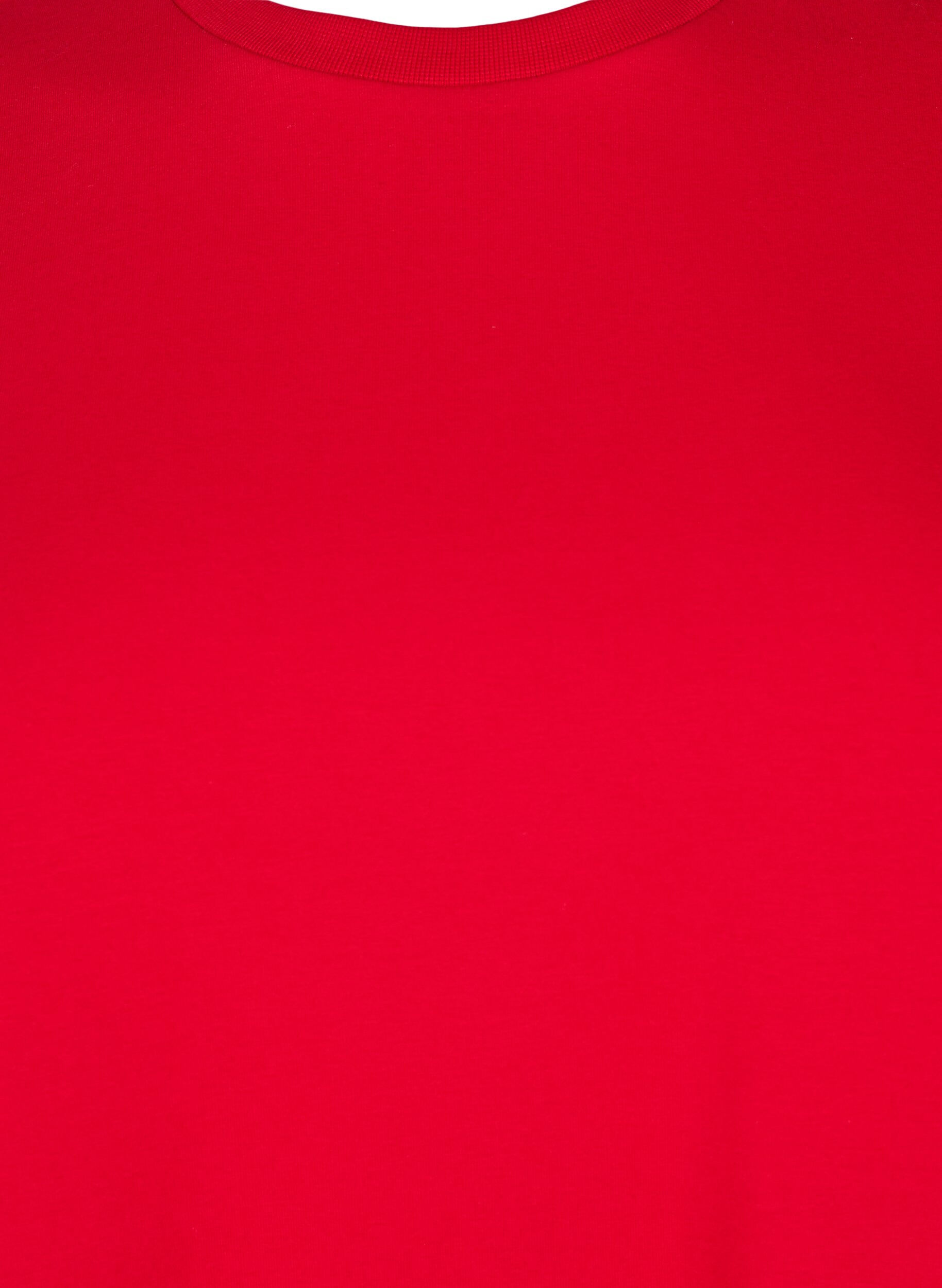 Zizzifashion T-shirt in organic cotton with a round neck, Salsa, Packshot image number 2