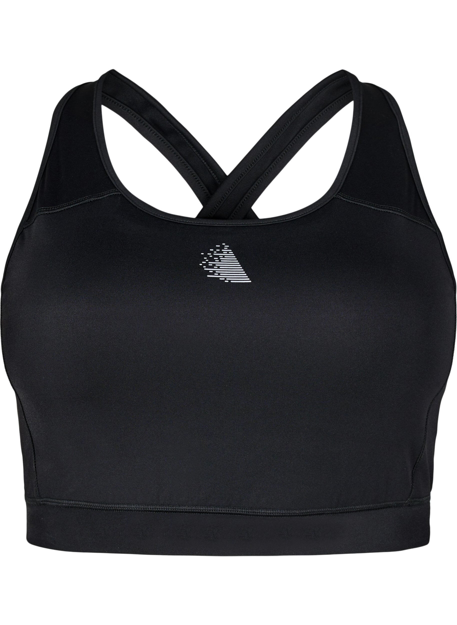 Zizzifashion Sports bra with front pocket, Black, Packshot image number 0