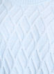Knit blouse with cable pattern and round neck, Light Blue, Packshot image number 2