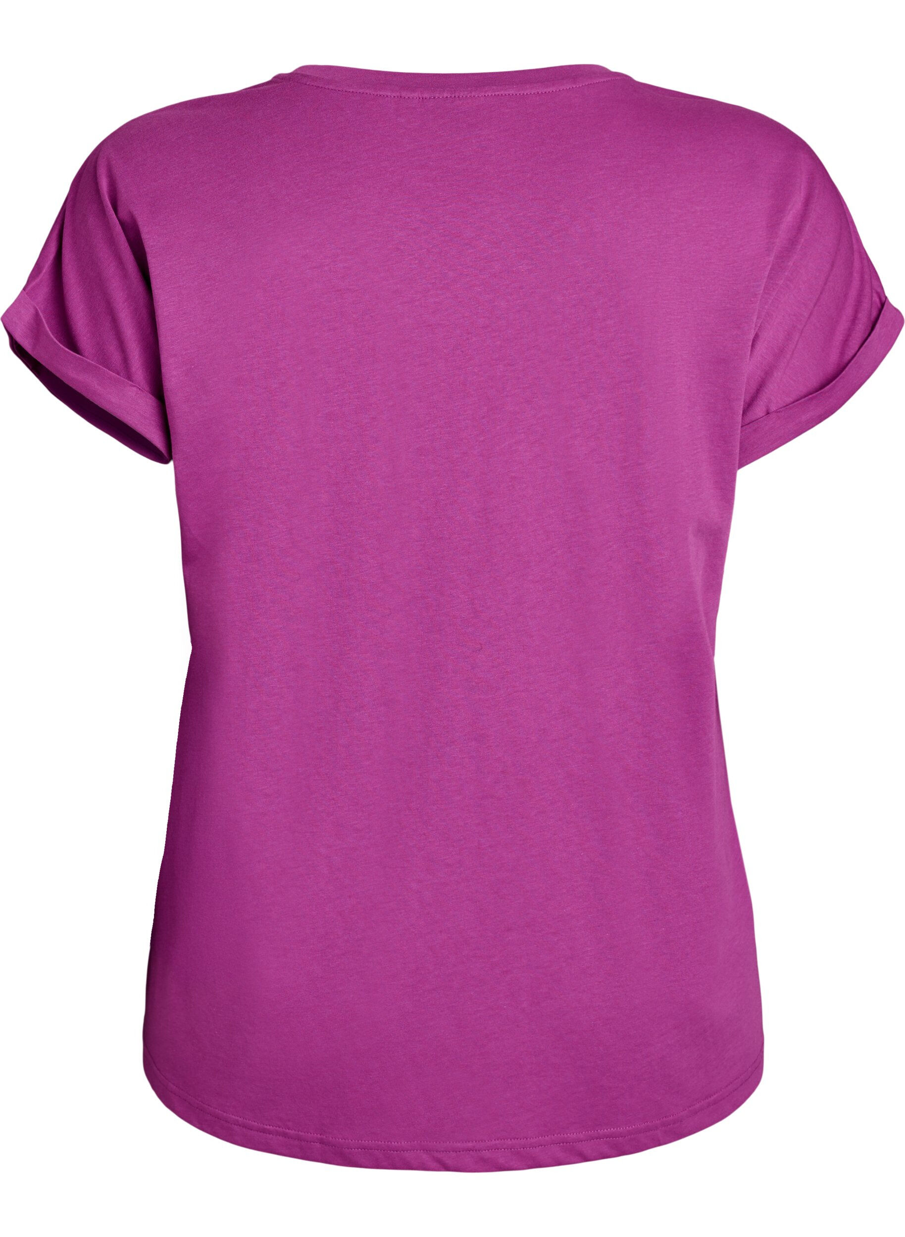 Zizzifashion Short-sleeved t-shirt in a cotton blend, Purple, Packshot image number 1
