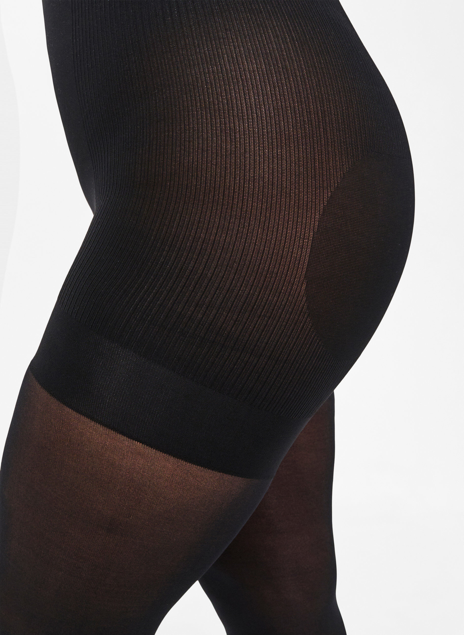 Zizzifashion Tights in 40 denier with push-up effect., Black, Model image number 2