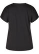 Loose training t-shirt with v-neck, Black, Packshot image number 1