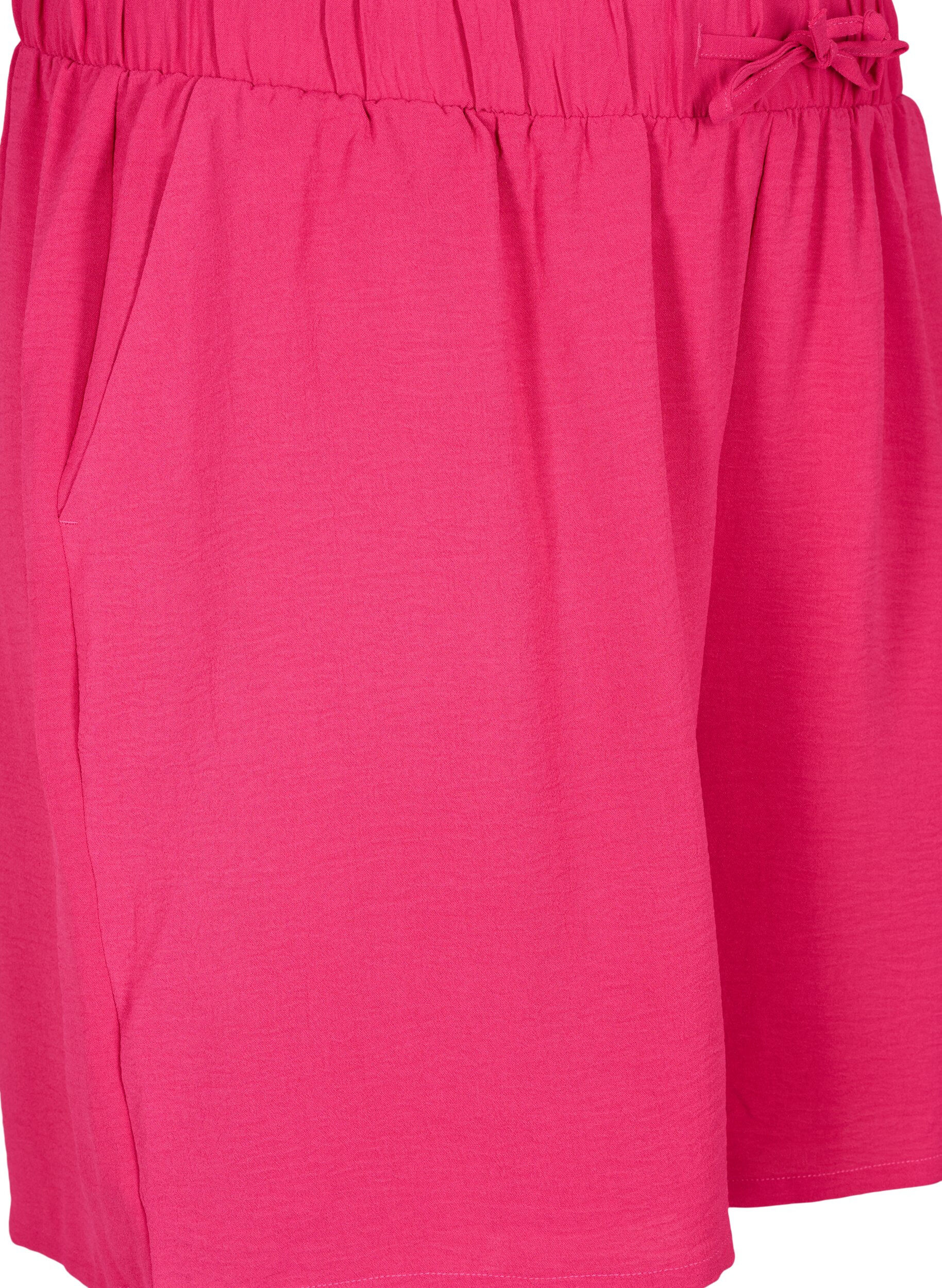 Zizzifashion Shorts with pockets and elastic waistband, Pink, Packshot image number 2