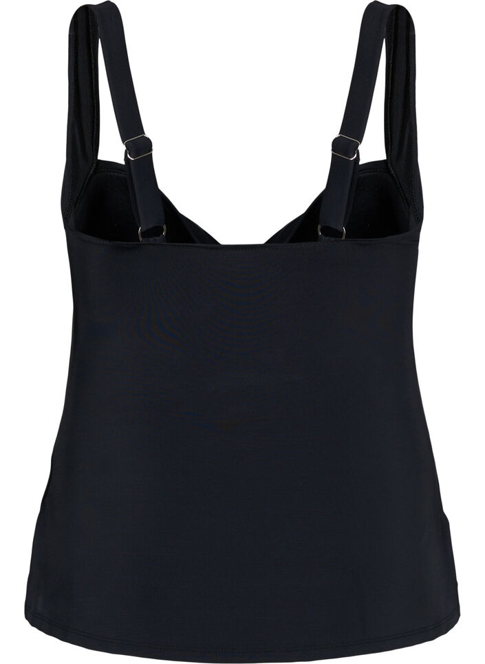Tankini with a drape front, Black, Packshot image number 1