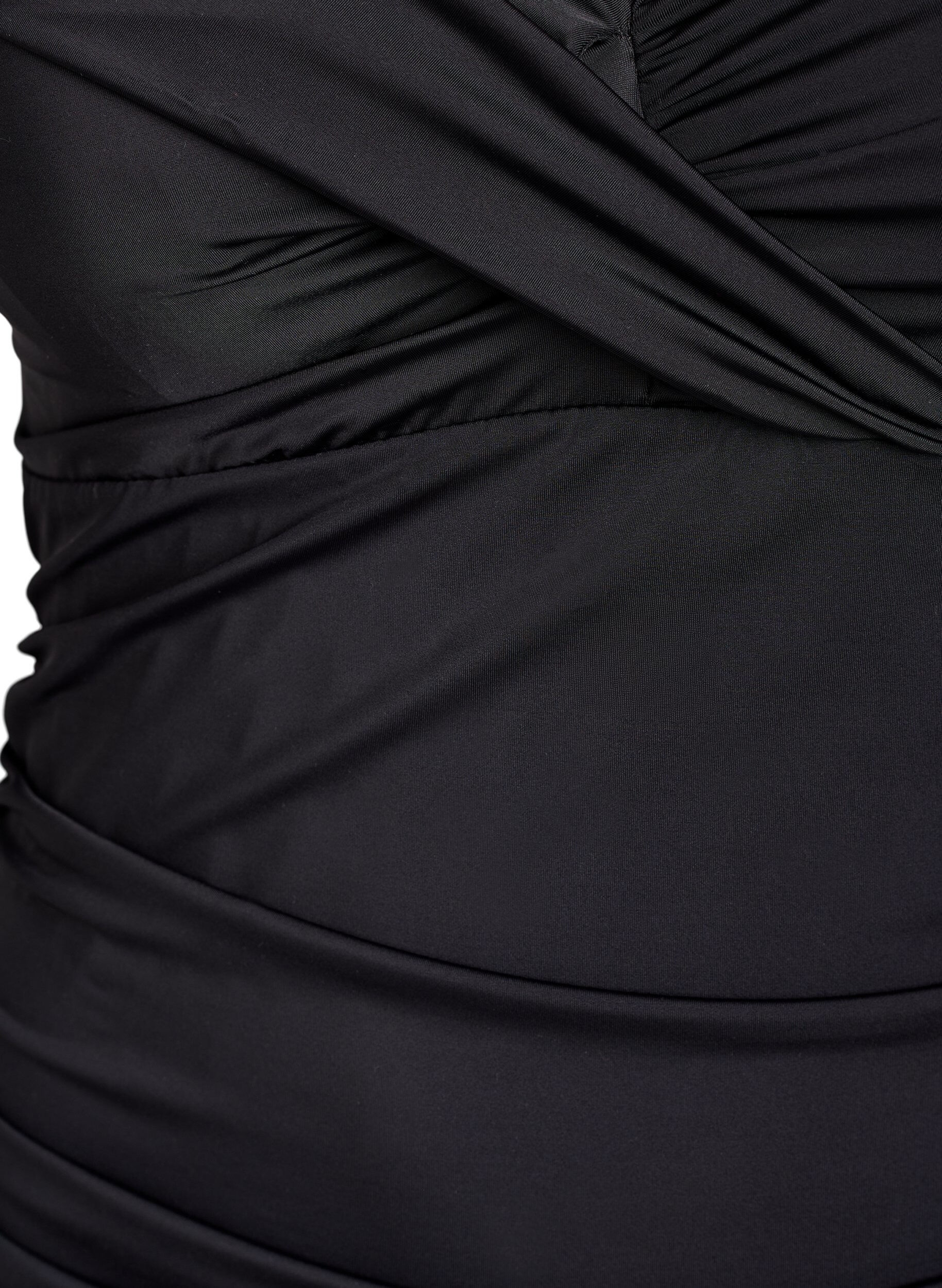 Zizzifashion Swimsuit with underwire and ruched effect, Black, Packshot image number 2