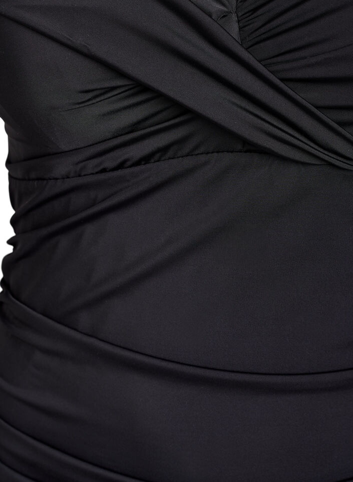 Swimsuit with underwire and ruched effect, Black, Packshot image number 2